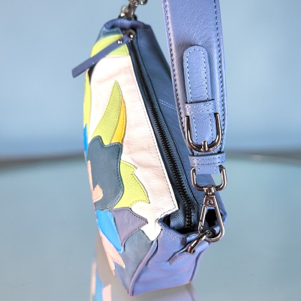 Sharif Studio Limited Edition Leather Floral Appliqué Shoulder Crossbody Bag - Picture 11 of 16